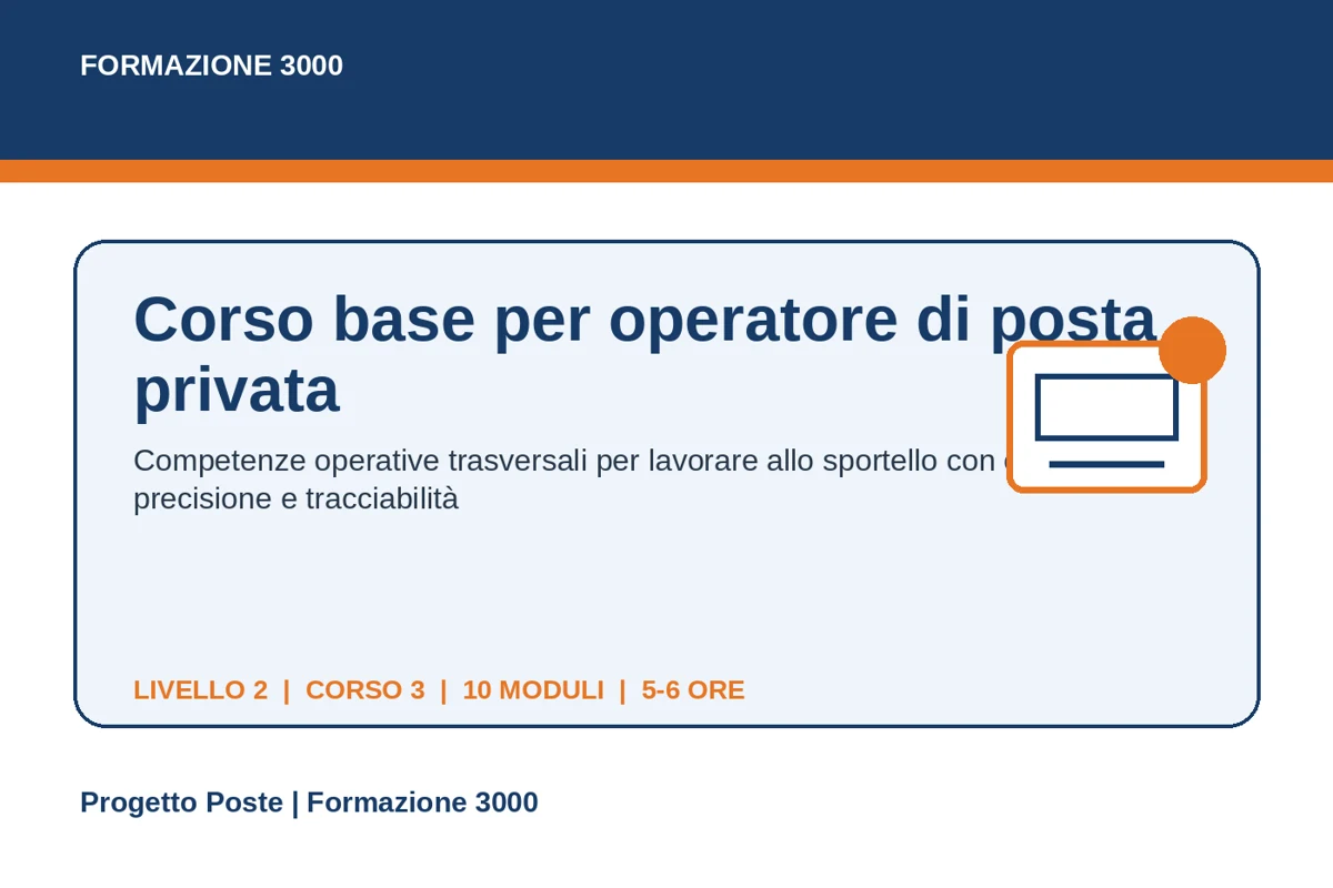 Corso base per operatore di posta privata